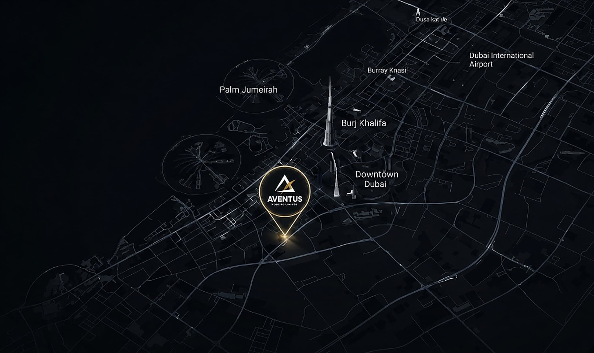 Aventus Holding Dubai Location Map